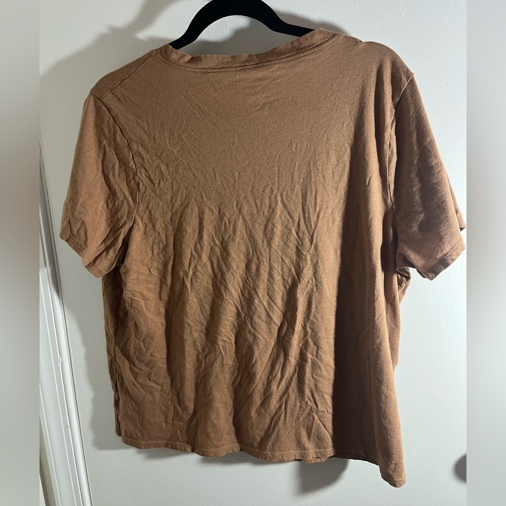 V-Neck Tan Women's Top - Picture 6 of 6